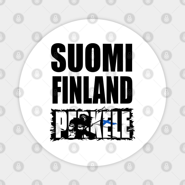 Suomi Finland Perkele Magnet by Perkele Shop